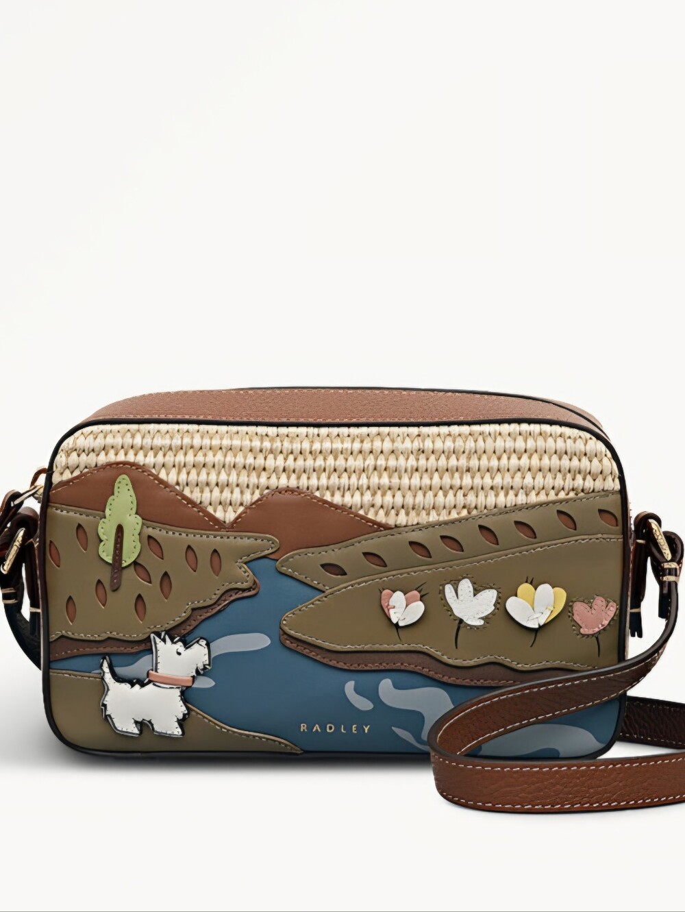 Radley London Spring Daze Mini Leather Collectible Crossbody Dog Motif NWT $328